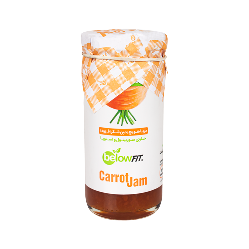 مربای هویج بدون شکر بی‌لوفیت 200 گرمی | میان‌وعده سالم و رژیمی | فروشگاه جلیل آتا