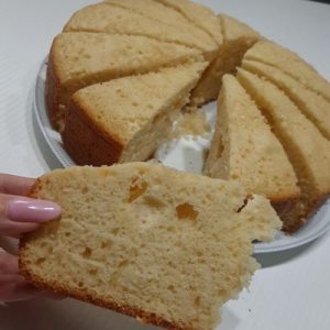 کیک وانیلی با پودر رشد