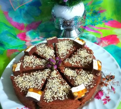 کیک دارچین کاکائویی با پودر رشد