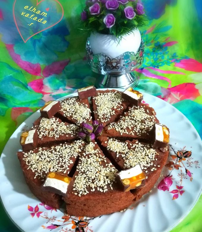 کیک دارچین کاکائویی با پودر رشد